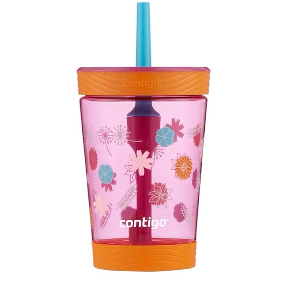 Contigo Kids Purple and Orange Spill-Proof Tumblers set of 2 - Picture 1 of 5